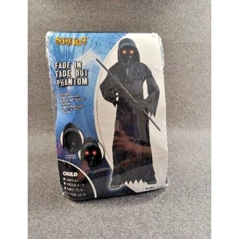 Fade In Fade Out Phantom Child Spirit Halloween Costume XL New Black